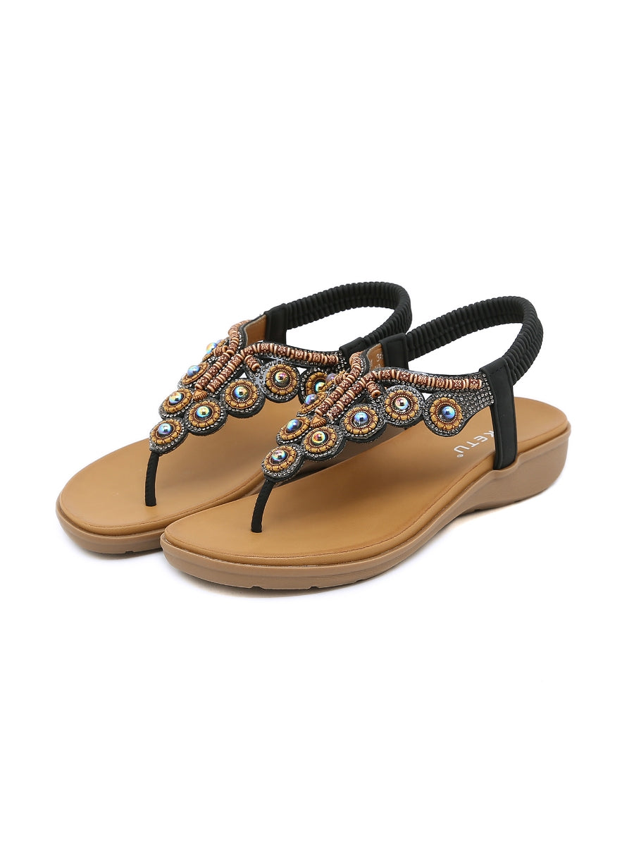 Siketu | V-strap Rhinestone Sandal