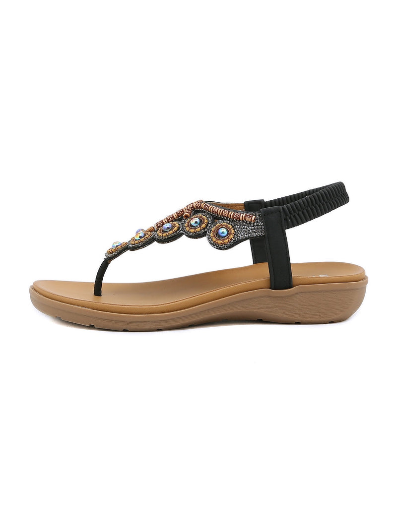 Siketu | V-strap Rhinestone Sandal