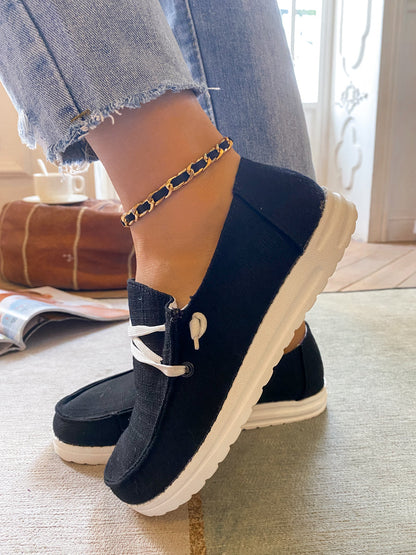 Boat Shoes Sneakers Sip on Flat Shoes - En Bloom
