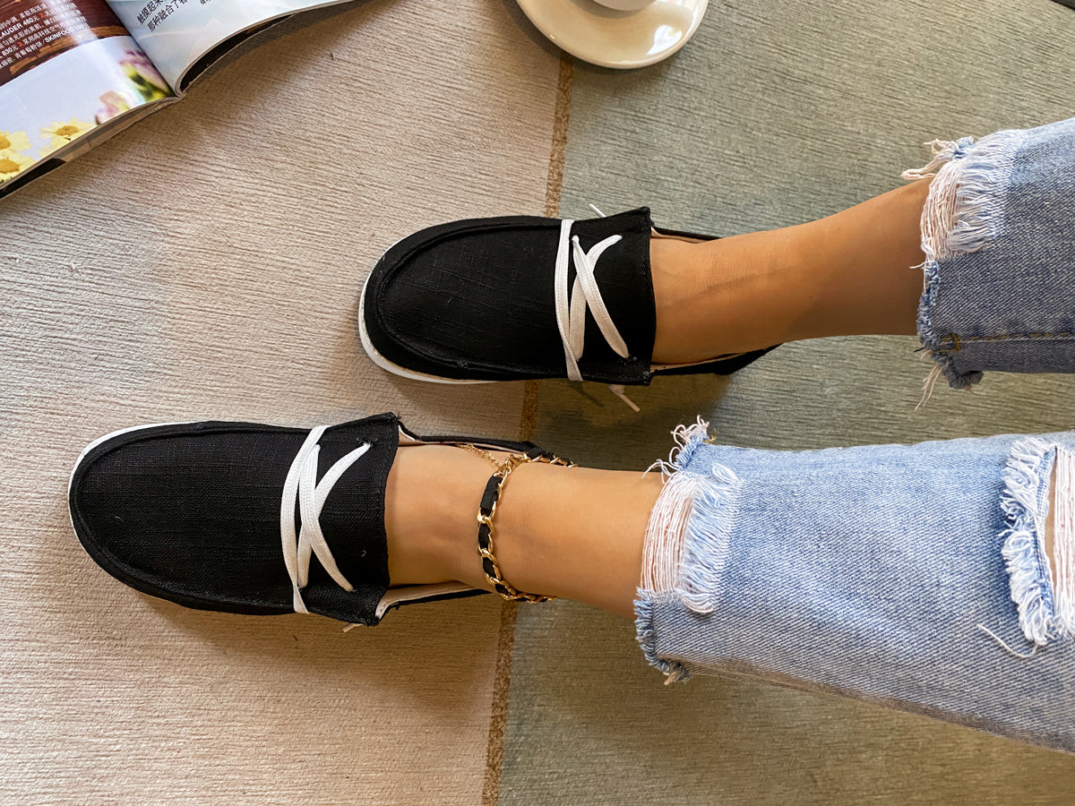 Boat Shoes Sneakers Sip on Flat Shoes - En Bloom