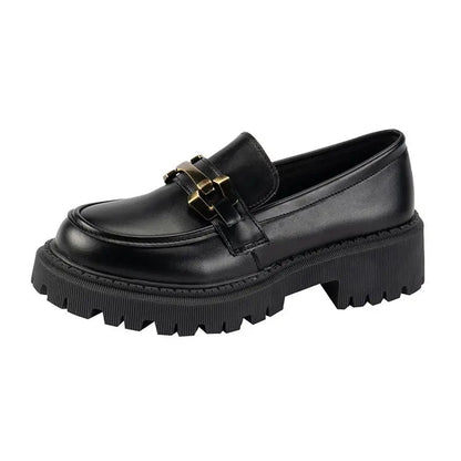 Patent Leather Slip on Platform British Tassel Work Spring Flats Loafers
