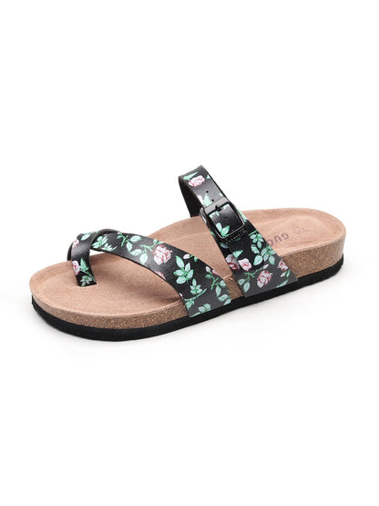Maibulun | Buckle-accent Toe Loop Footbed Sandal