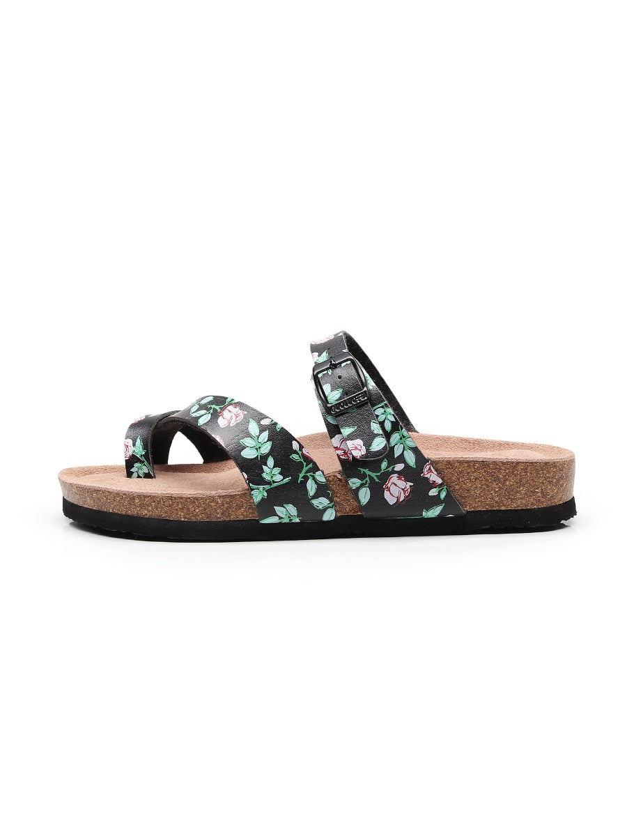 Maibulun | Buckle-accent Toe Loop Footbed Sandal