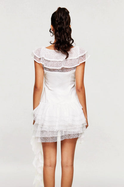 Blagoj Ruffle Asymmetric Mini Dress