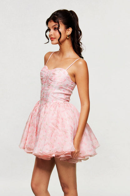Blanch Corset Ruffle Mini Dress