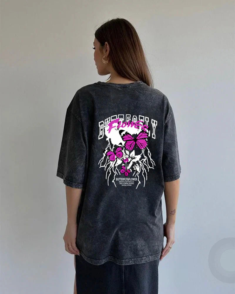 Acid Wash Print T-shirt