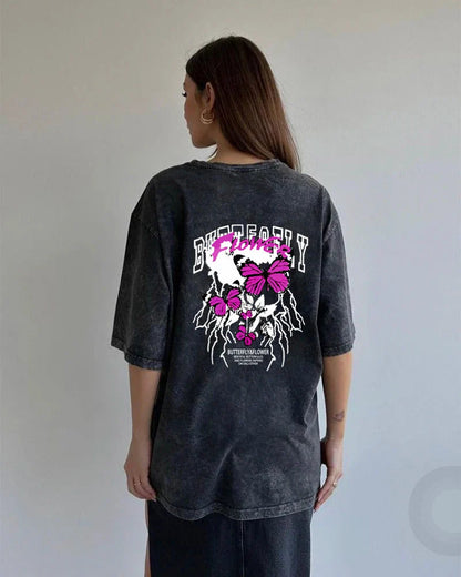 Acid Wash Print T-shirt