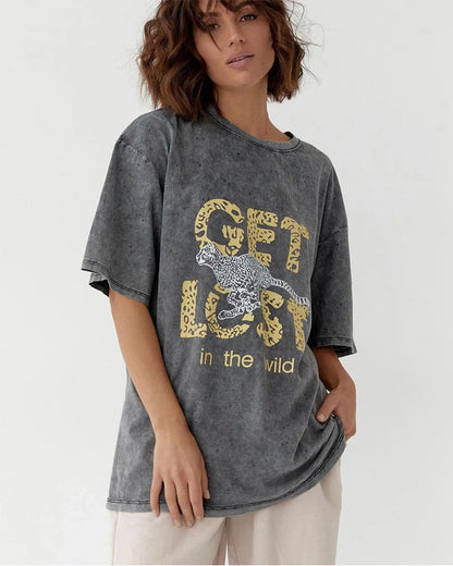 Acid Wash Print T-shirt
