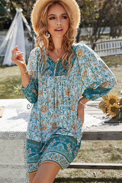 Aurina Dress - Turquoise