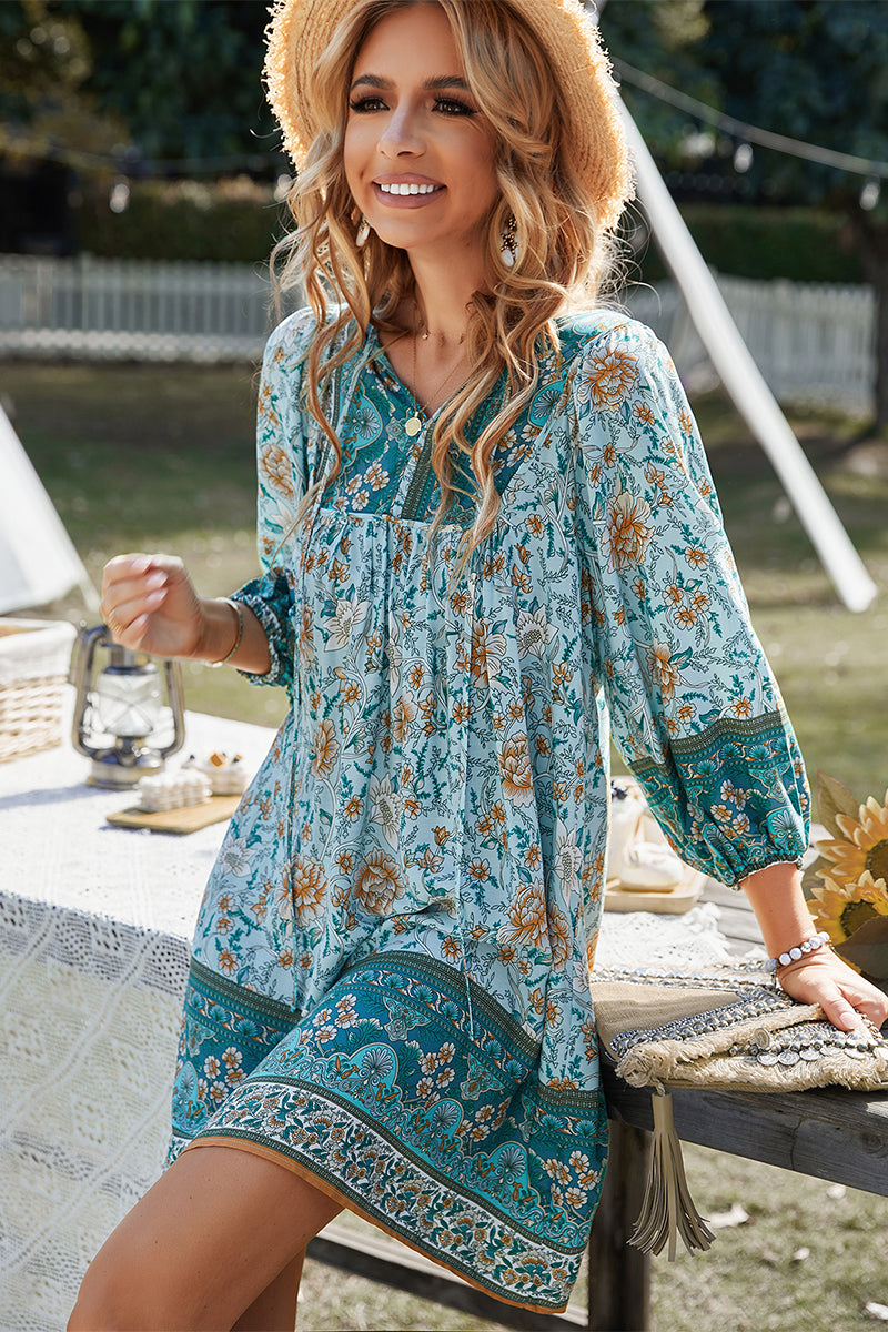 Aurina Dress - Turquoise