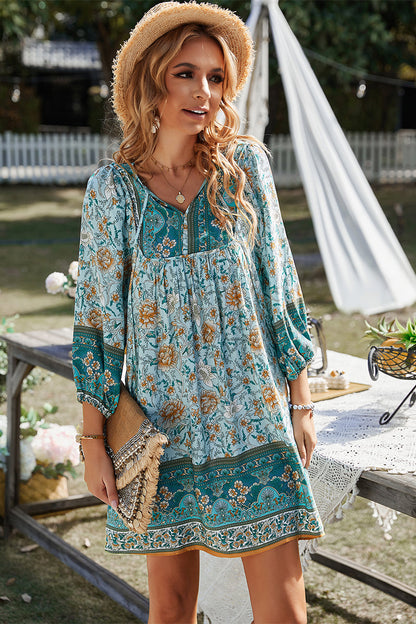 Aurina Dress - Turquoise