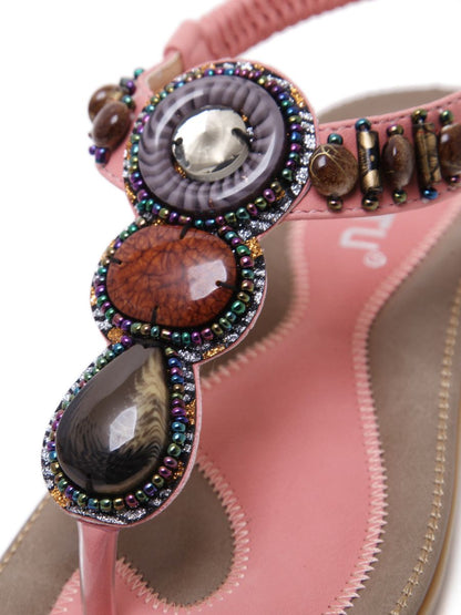 Siketu | Blush Marble Beaded Sandal