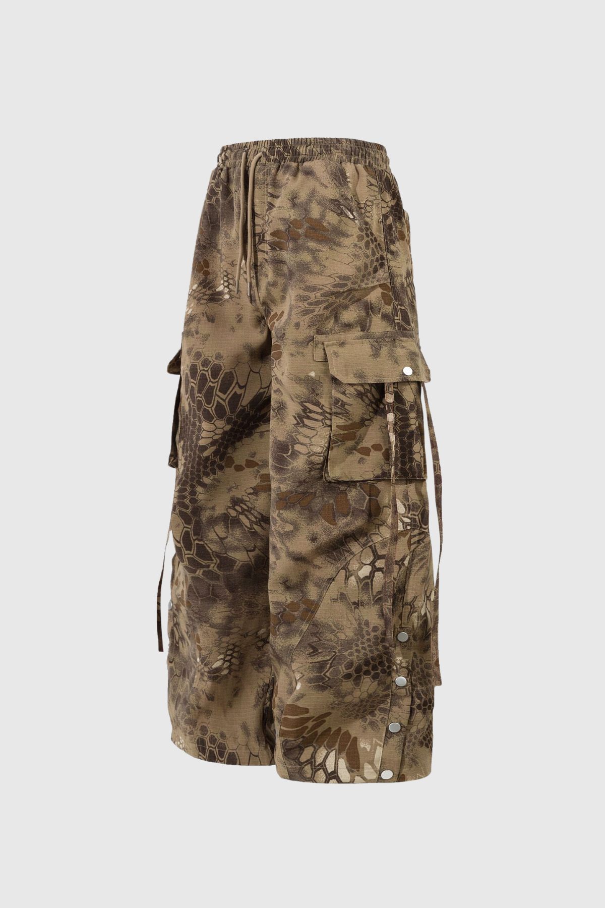 Boaventura Python Pattern Cargo Pants in Brown