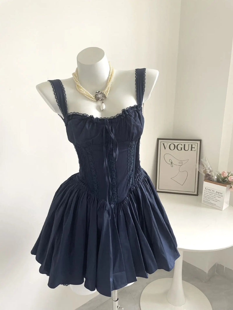 Corset Mini Dress With Straps for Summer Parties and Christmas Events