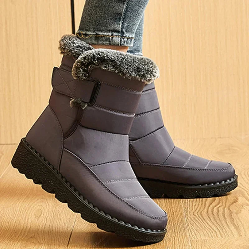 Boots Snow Plush Shoes Woman Platform Boots Flat Keep Warm Shoes Winter Boots Botas Mujer