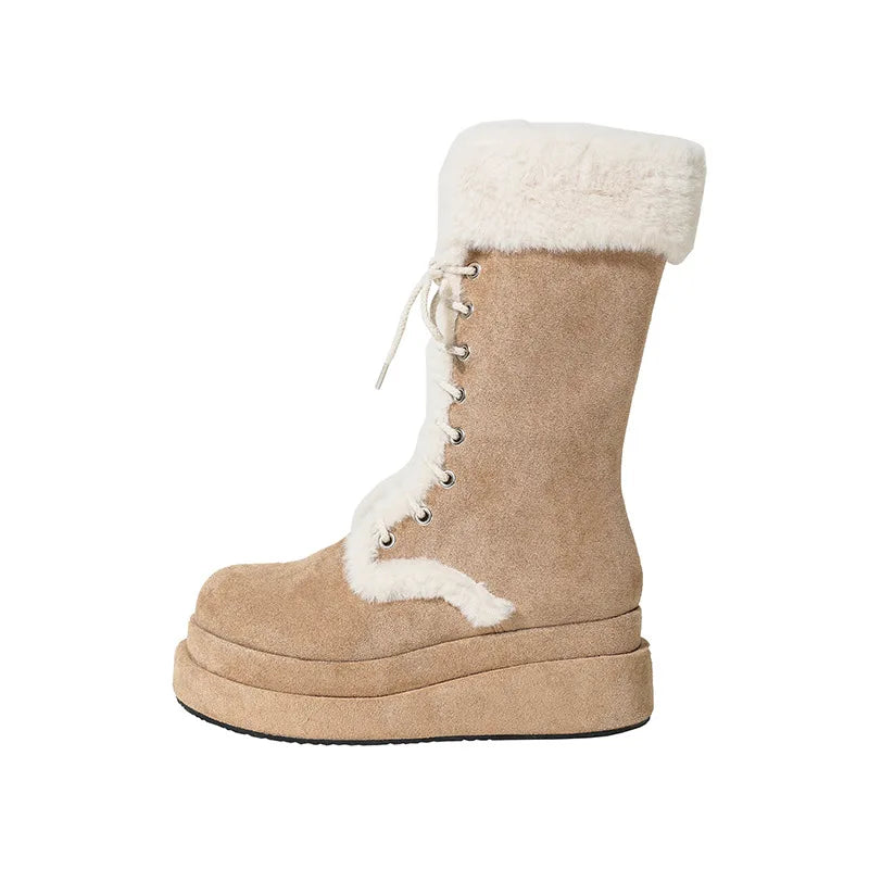 Thick Sole Wool Warm Mid-tube Platform Non-slip Snow Boot