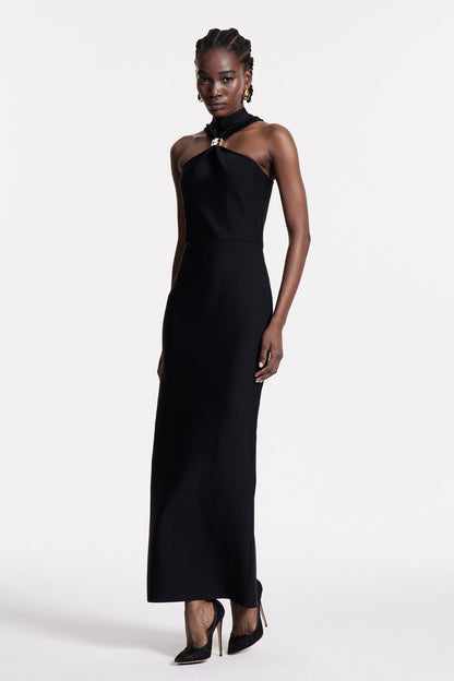 Borivoje Halter Neck Maxi Dress