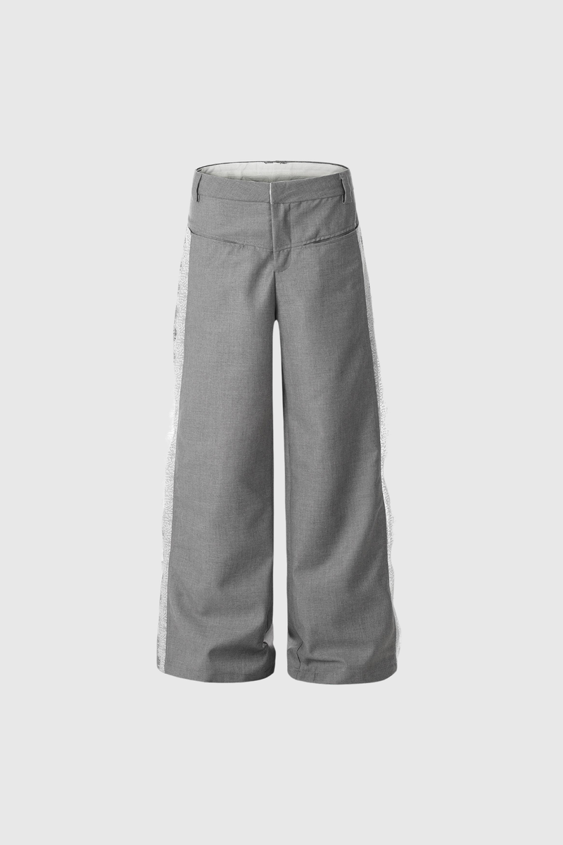 Boubacar Lace Pants in Grey