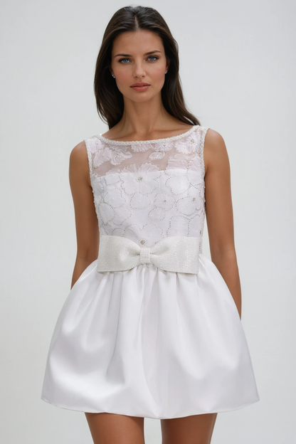 Boyd Sleeveless Bow Mini Dress