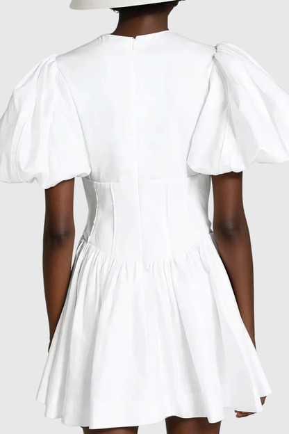 Boyka Balloon Sleeve Ruch Mini Dress