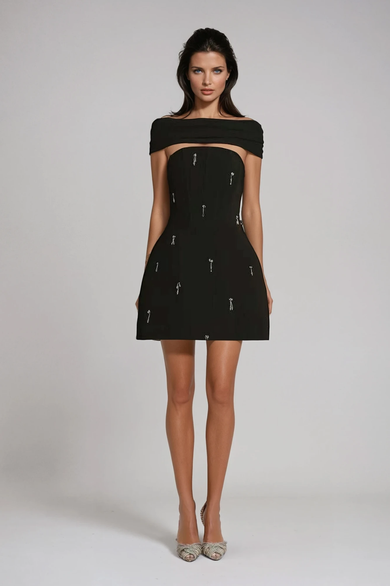 Bradamante Chain Halter Neck Mini Dress