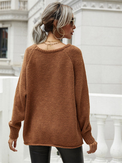 Doll | Chesterfield Brown Oversized Collar Knit Sweater