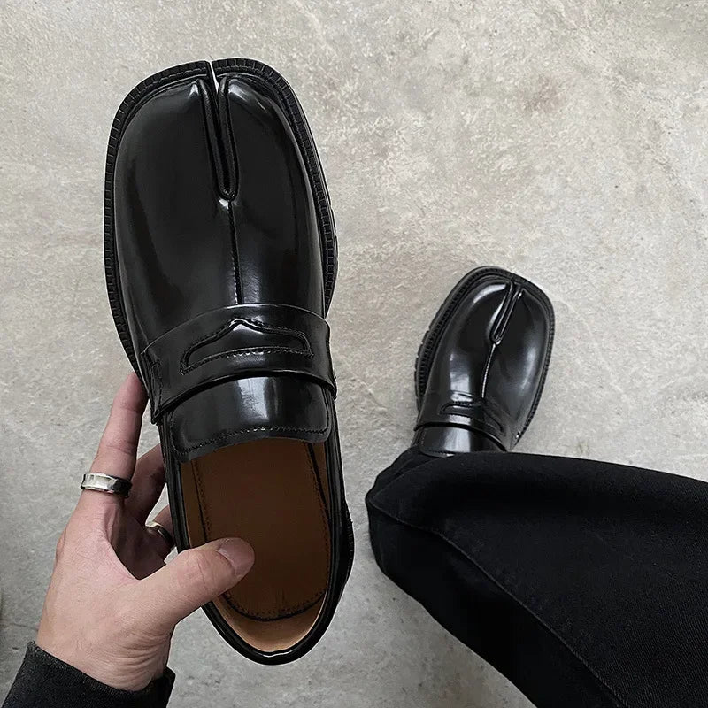 Metal Chain Buckle Platform Mary Janes Round Toe Oxford Flats Loafers