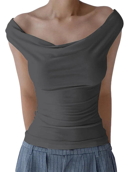 Off Shoulder Backless Tie-up Summer Top T-shirts