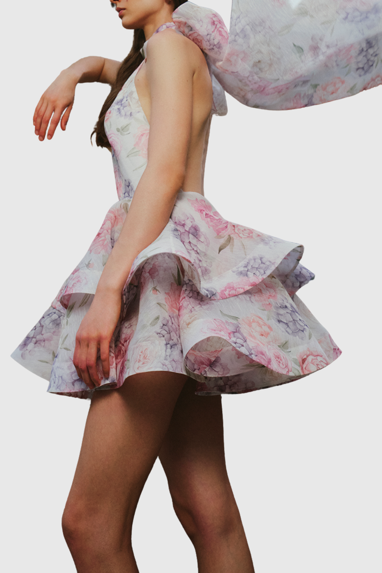 Earna Print Halter Mini Dress