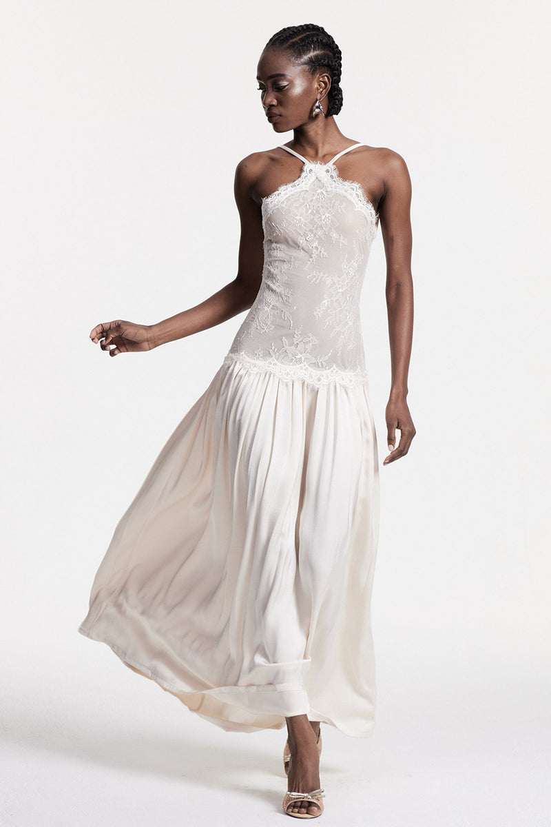Cadwalader Lace Ruch Maxi Dress