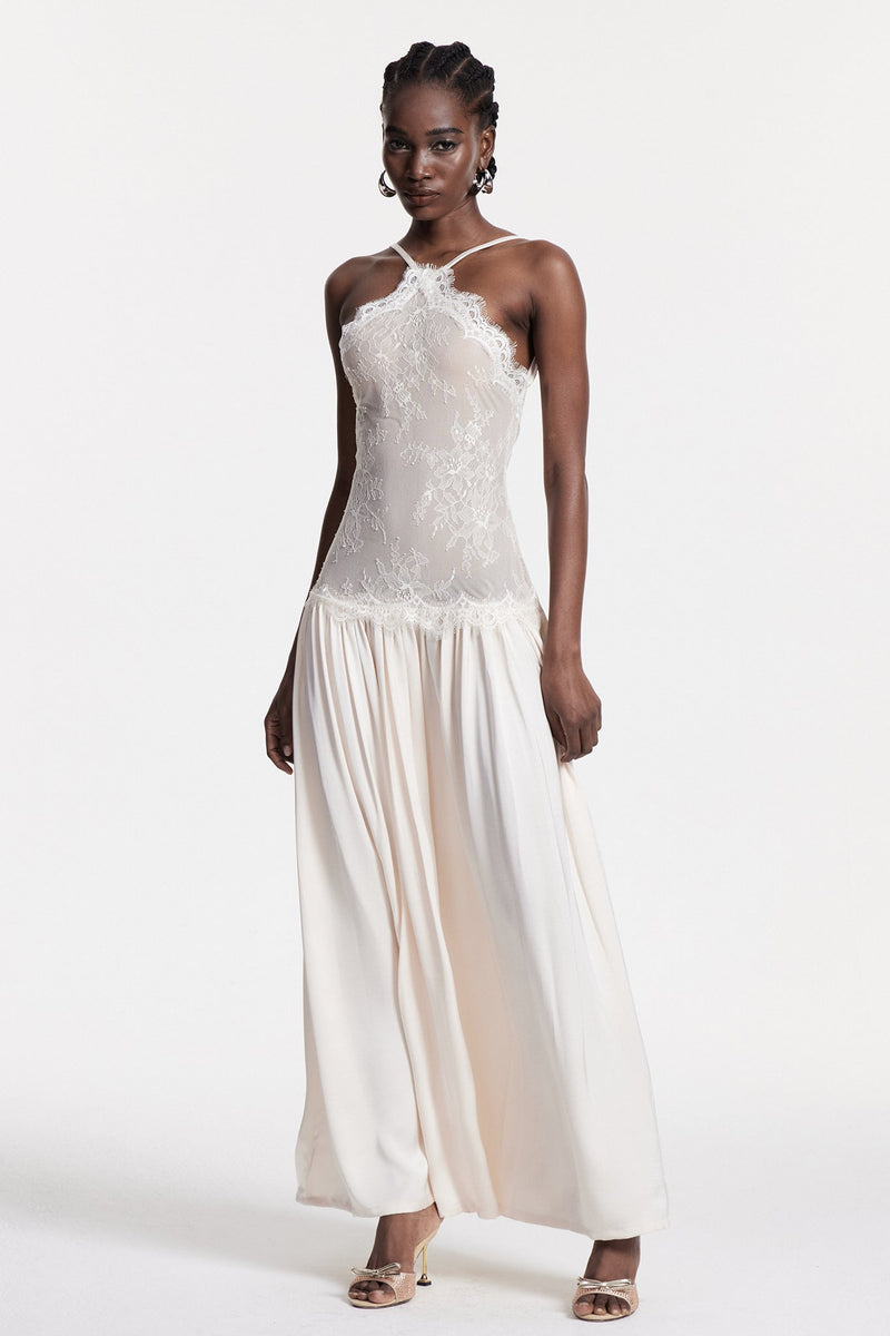 Cadwalader Lace Ruch Maxi Dress