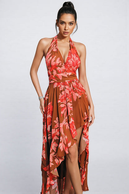 Corvak Backless Printed Maxi Dress