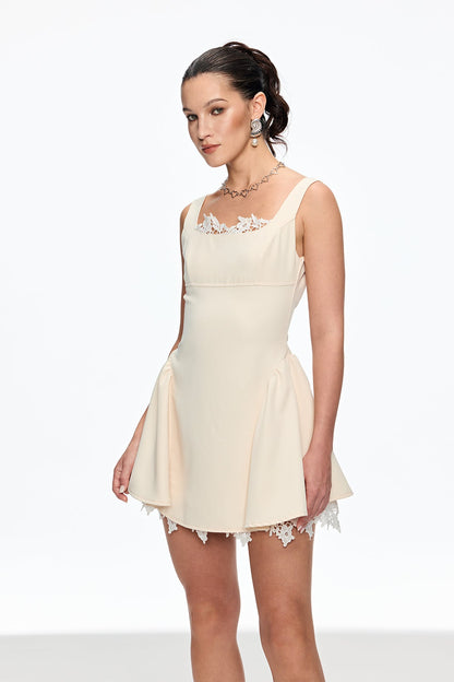 Caligula Sleeveless Mini Dress in Apricot