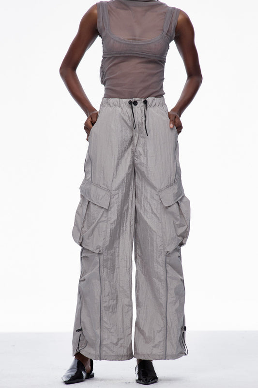 Calogero Ruch Drawstring Pants in Grey