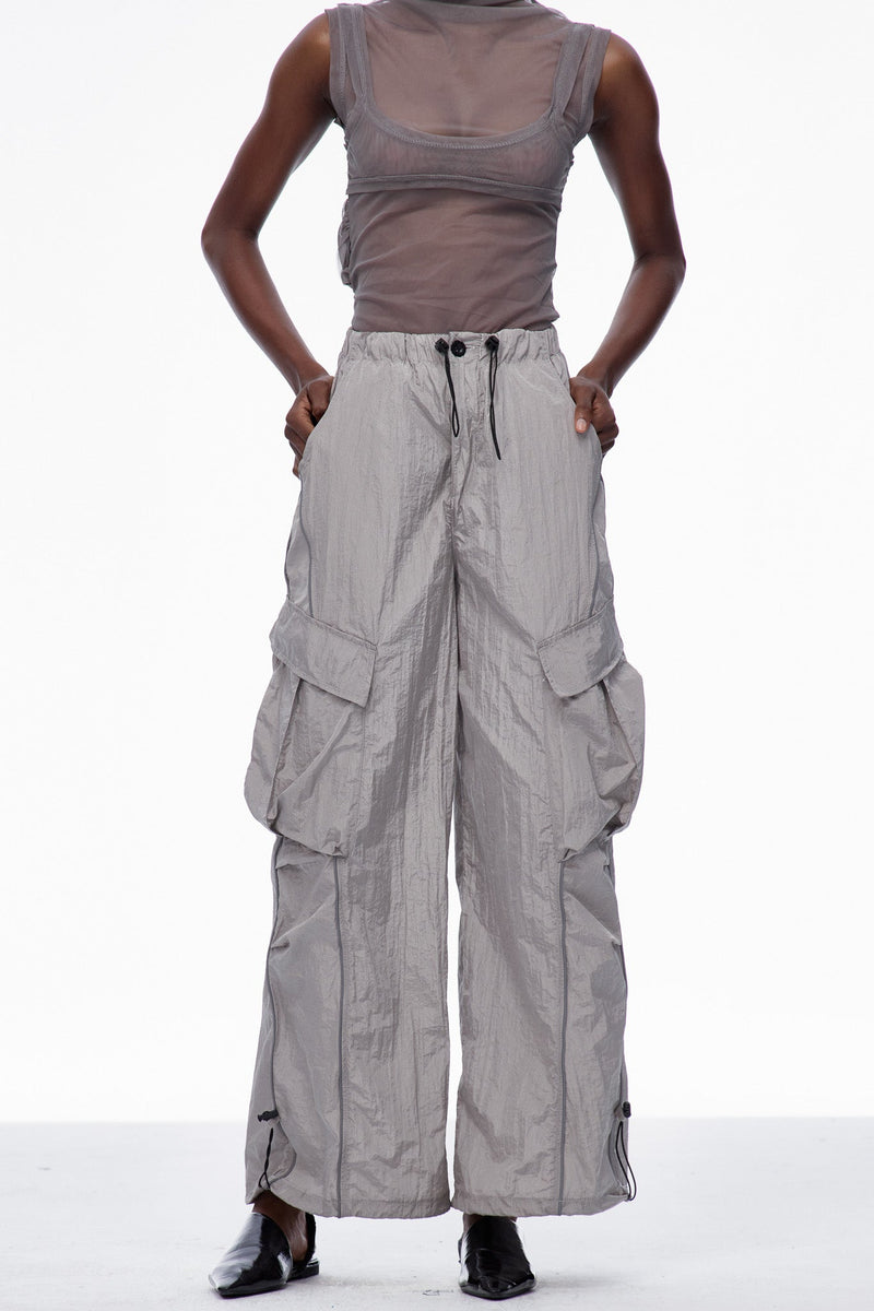 Calogero Ruch Drawstring Pants in Grey