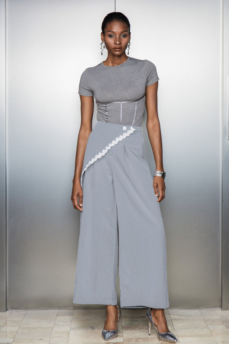 Carthach Lace Asymmetric Pants