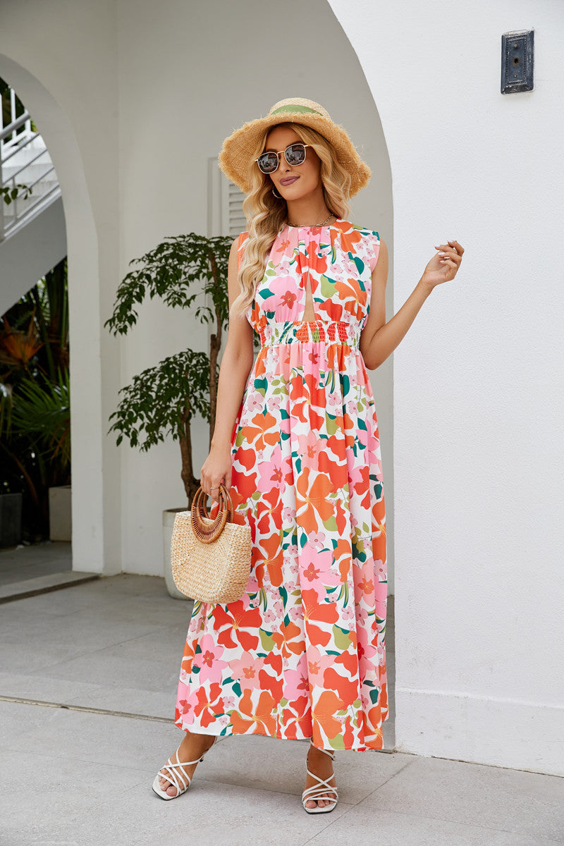 Sleeveless Cut-out Maxi Dress