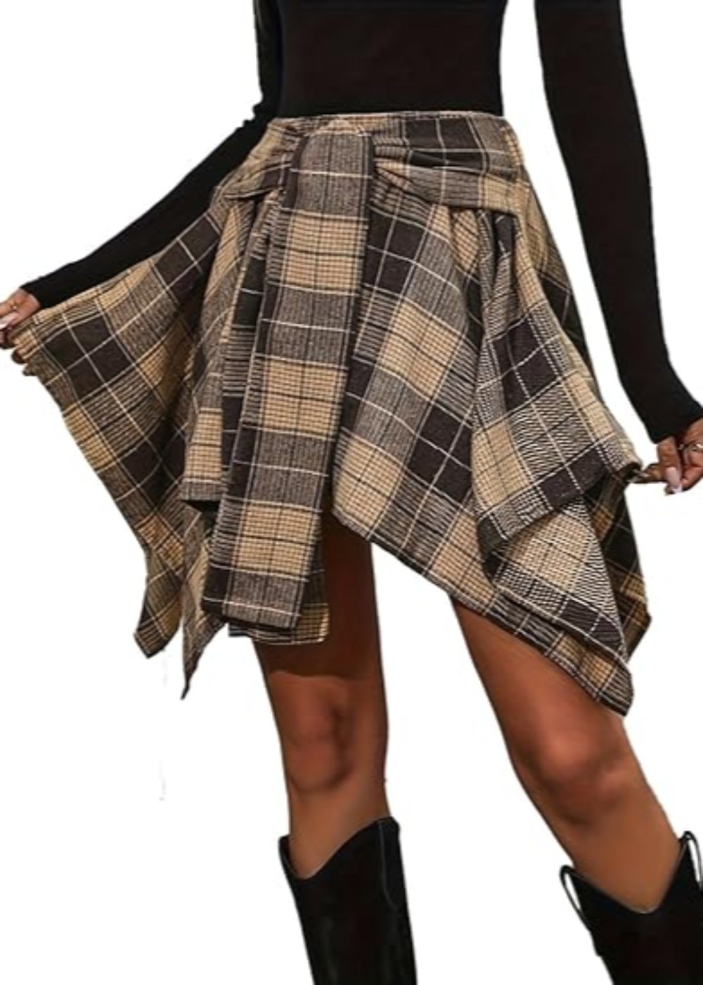 Plaid Patterned Short Skirt