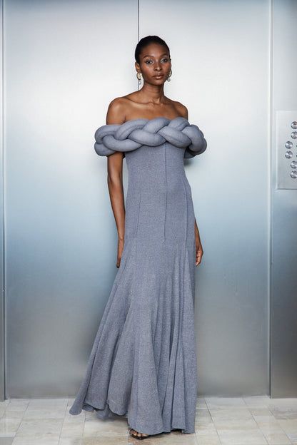 Cathie Off Shoulder Ruffle Maxi Dress