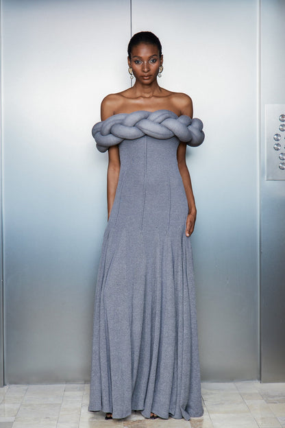 Cathie Off Shoulder Ruffle Maxi Dress