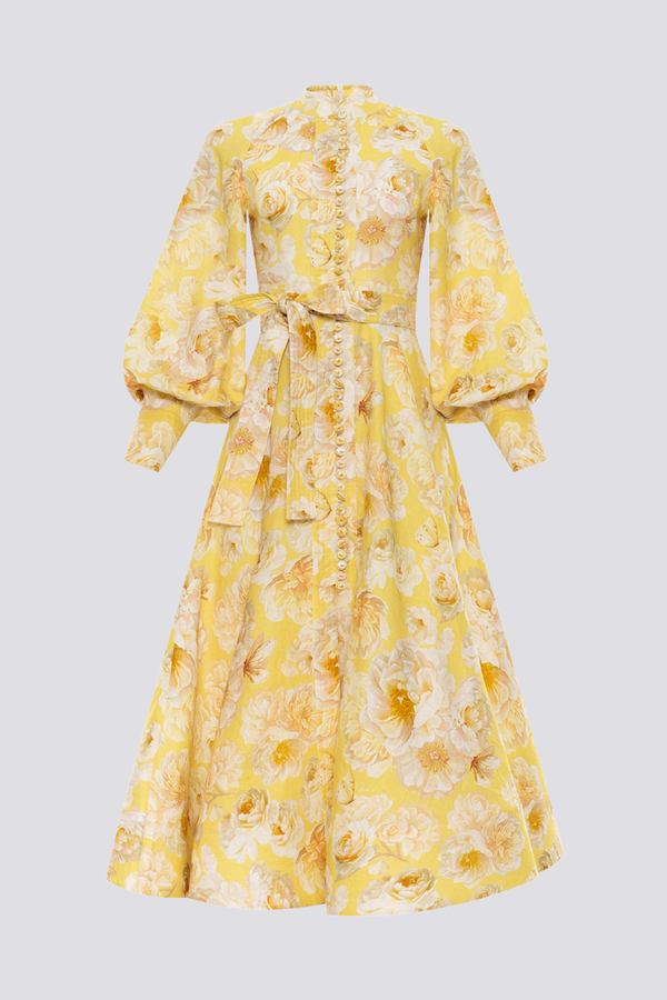 Cécilie Balloon Sleeve Maxi Dress