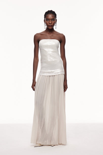 Celestia Sequin Ruffle Maxi Dress