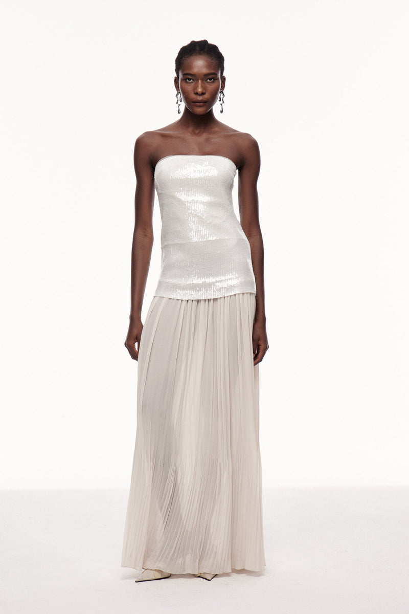 Celestia Sequin Ruffle Maxi Dress
