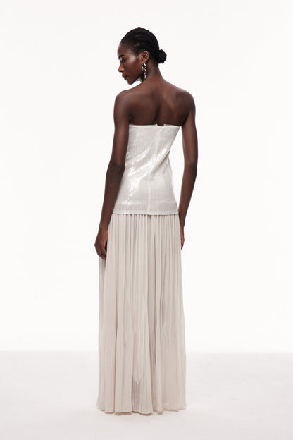 Celestia Sequin Ruffle Maxi Dress