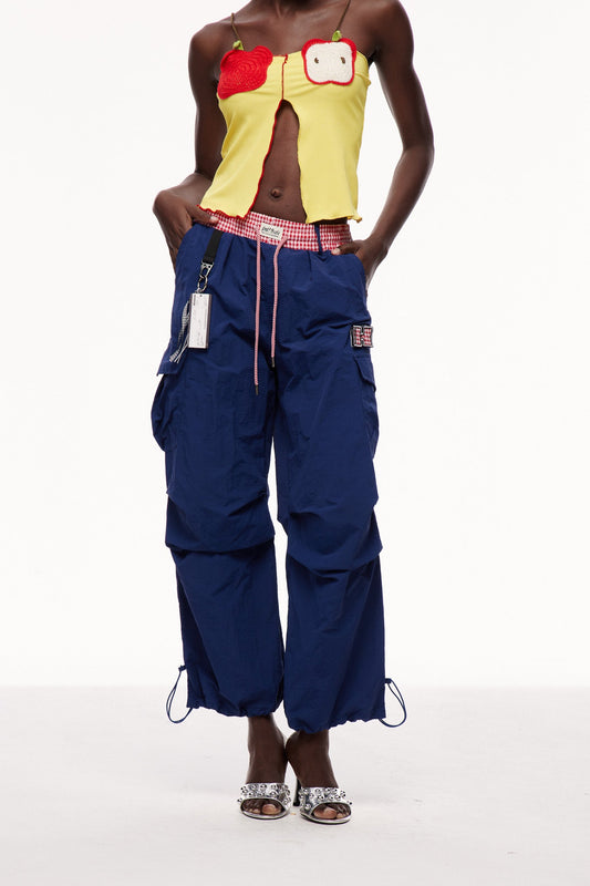 Celina Grid Cargo Pants