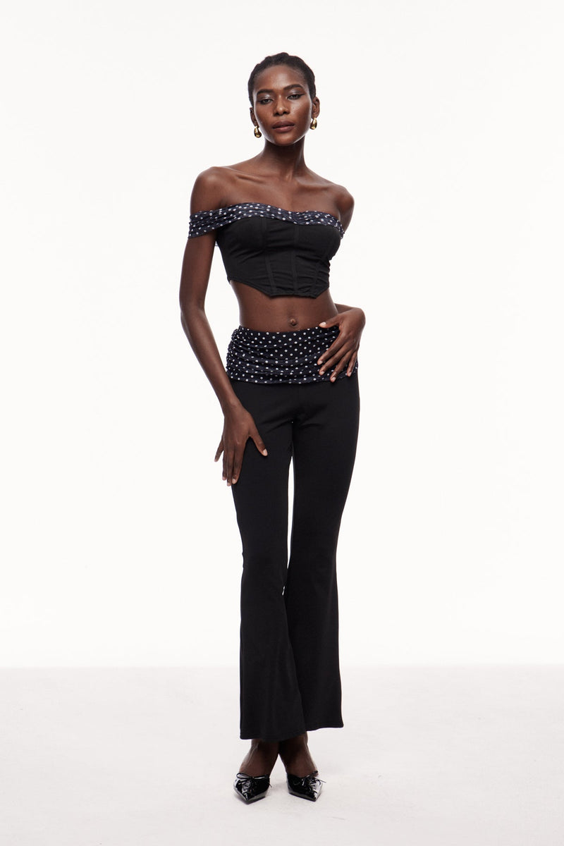 Cephas Dot Ruch Off Shoulder Pants Set