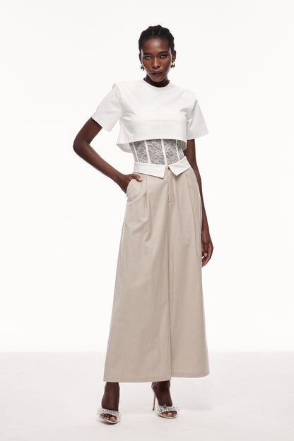 Cerdic Lapel Deconstruct Pants