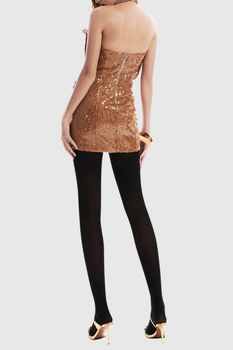 Charae Sequin Strapless Mini Dress