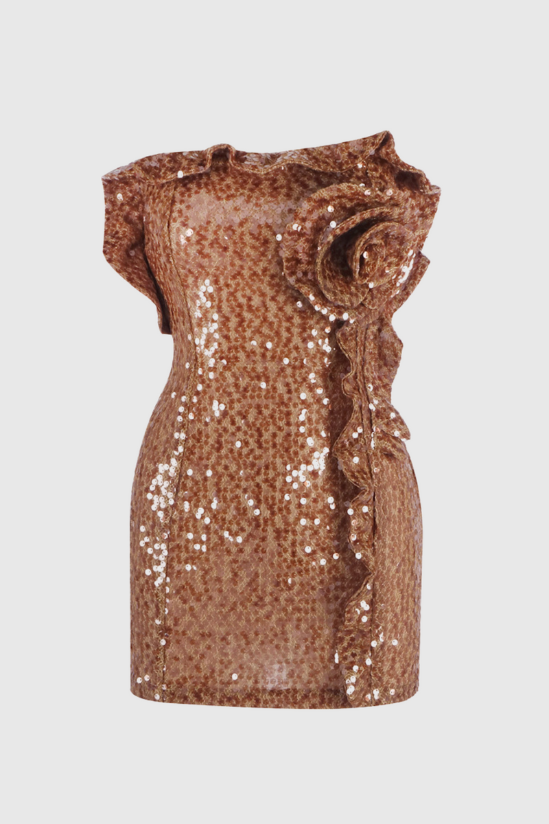 Charae Sequin Strapless Mini Dress