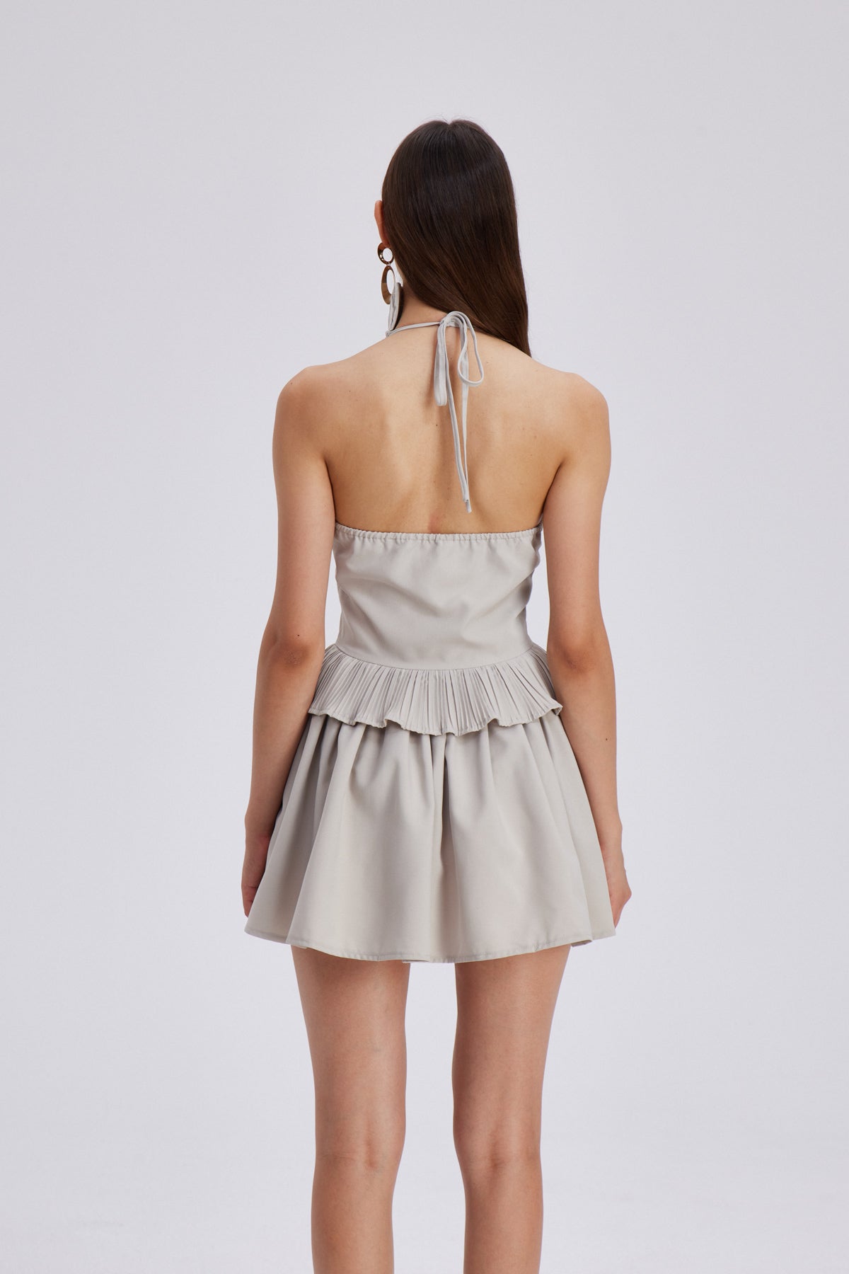 Chaya Ruch Halter Neck Ruffle Mini Dress